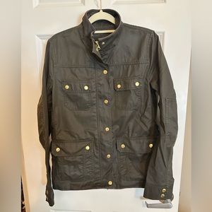 JCrew waxed dark green utility jacket